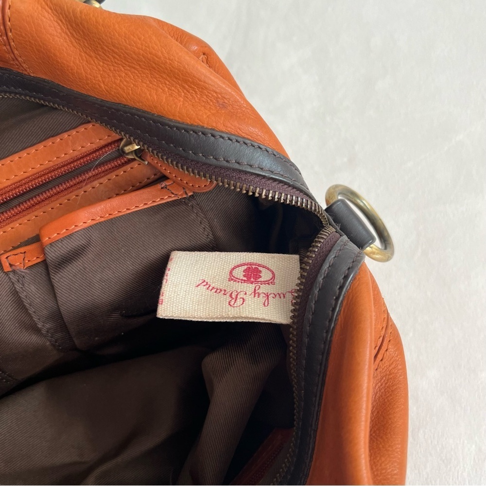 Lucky Brand Buckman Leather Cognac Colored Purse - Picture 13 of 14